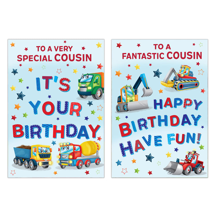 12pk Cards C50 Birthday Cousin - Tiger Feet Ireland