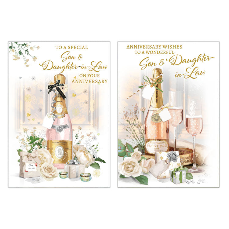 12pk Cards C50 Son & Daughter-In-Law Anniversary - Tiger Feet Ireland