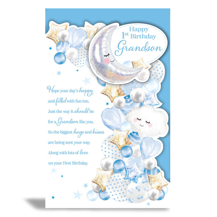 6pk Cards C75 Birthday Age 1 Grandson - Tiger Feet Ireland