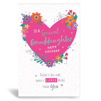 6pk Cards C75 Birthday Granddaughter - Tiger Feet Ireland