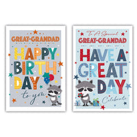 12pk Cards C50 Birthday Great-Grandad - Tiger Feet Ireland