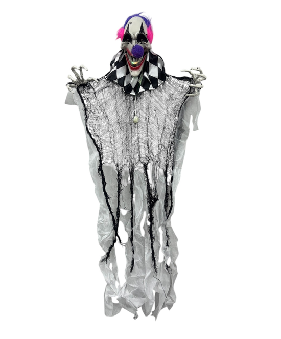 Halloween Hanging Clown Sound & Light 47in