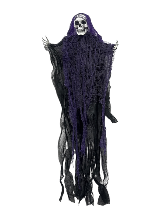 Halloween Hanging Purple Reaper Decor 43in