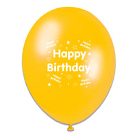 Tiger Feet Happy Birthday Mix Latex Balloons 6x8pk - Tiger Feet Ireland