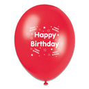 Tiger Feet Happy Birthday Mix Latex Balloons 6x8pk - Tiger Feet Ireland