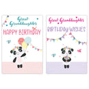 12pk Cards C50 Birthday Great-Granddaughter - Tiger Feet Ireland