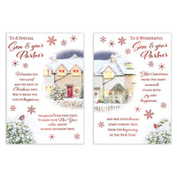 Poppyhill C50 Christmas Cards Son & Partner 12pk - Tiger Feet Ireland