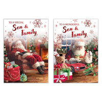 Poppyhill 12 Pack Cards C50 Christmas Son & Family - Tiger Feet Ireland