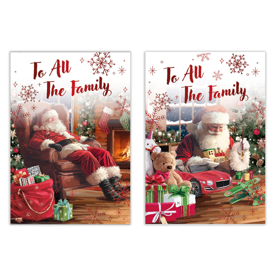 Poppyhill C50 Christmas Cards All The Family 12pk - Tiger Feet Ireland