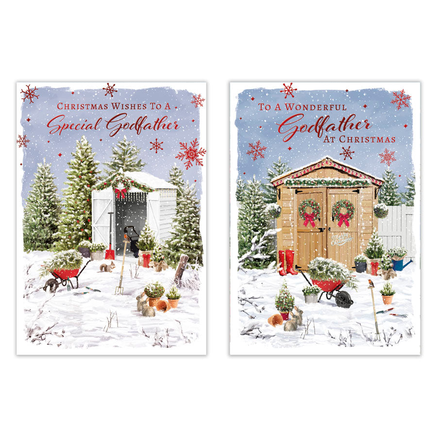 Poppyhill 12 Pack Cards C50 Christmas Godfather - Tiger Feet Ireland
