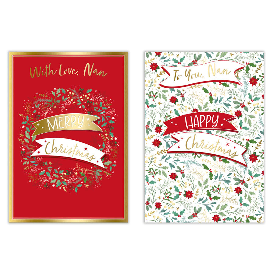 Poppyhill C50 Christmas Cards Nan 12pk - Tiger Feet Ireland