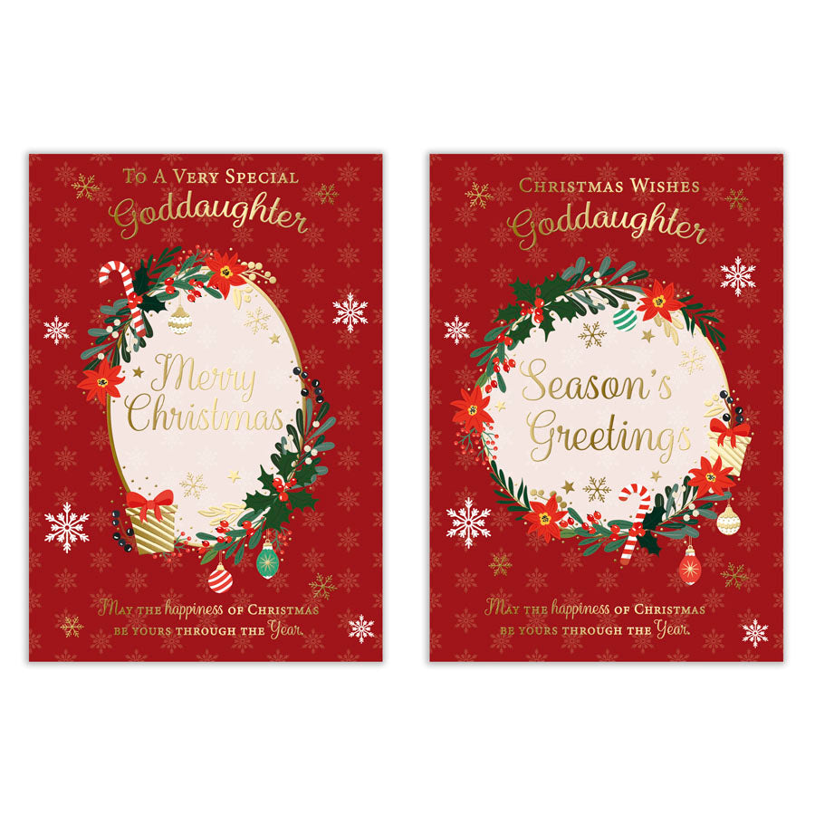 Poppyhill C50 Christmas Cards Goddaughter - Tiger Feet Ireland