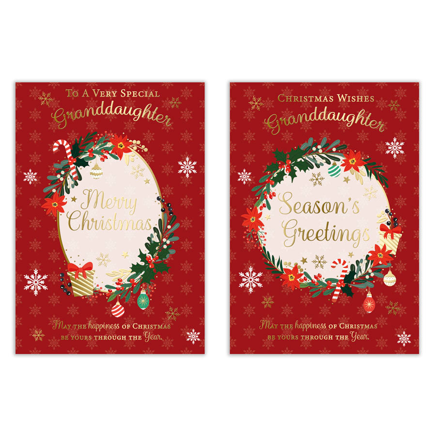 Poppyhill C50 Christmas Cards Granddaughter 12pk - Tiger Feet Ireland