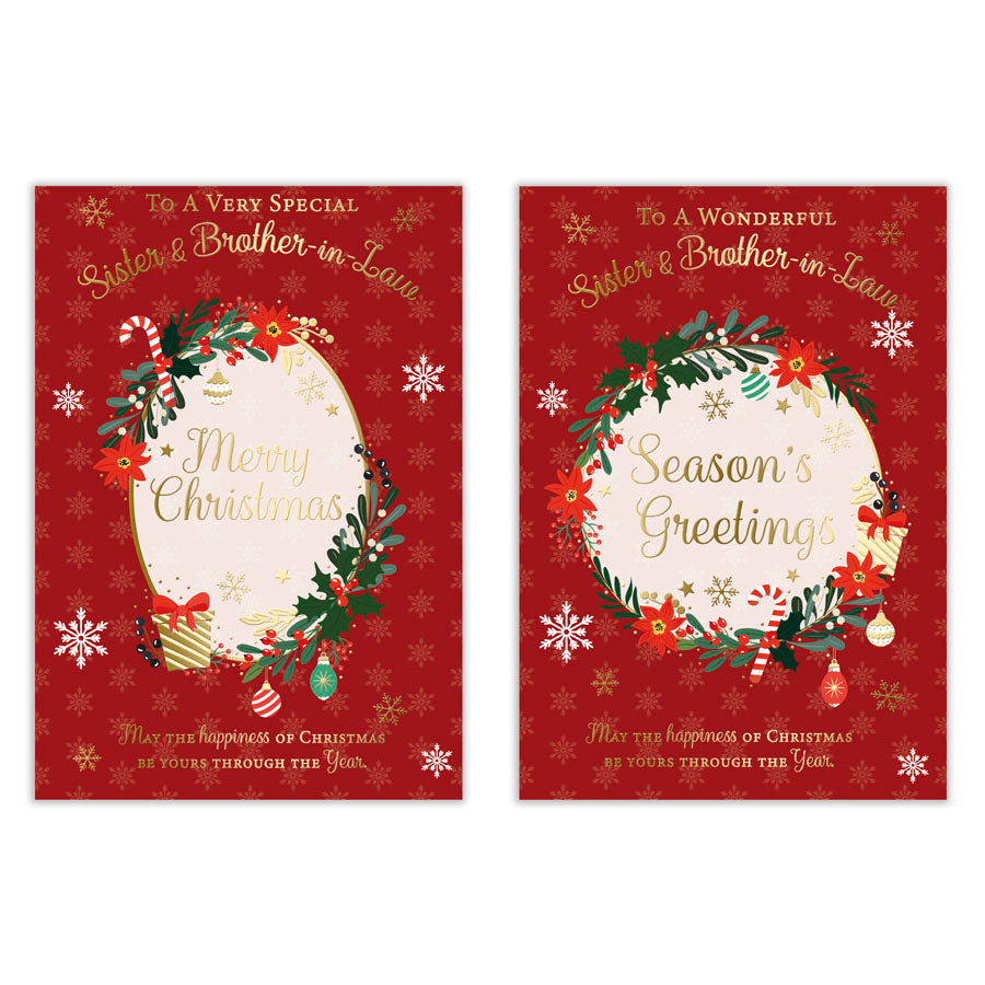 Poppyhill C50 Christmas Cards Sister & BIL 12pk - Tiger Feet Ireland