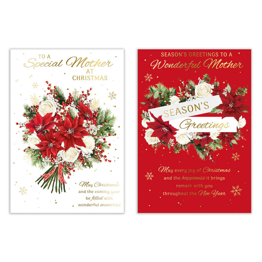Poppyhill 12 Pack Cards C50 Christmas Mother - Tiger Feet Ireland