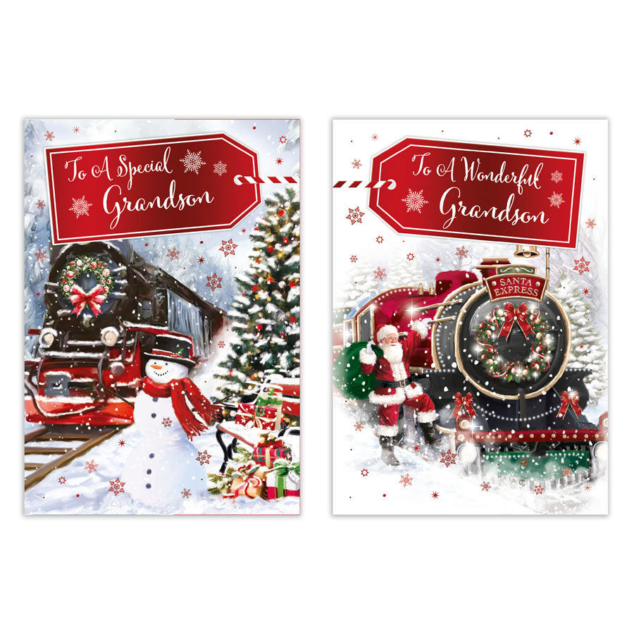 Poppyhill C50 Christmas Cards Grandson 12pk - Tiger Feet Ireland