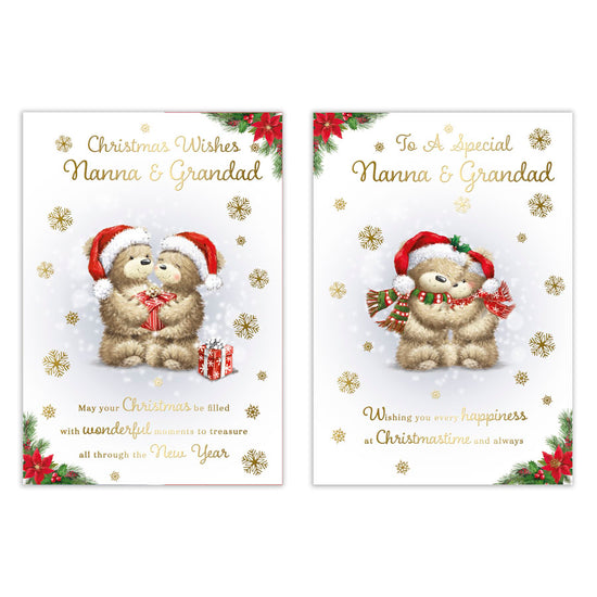 Poppyhill C50 Christmas Cards Nanna & Grandad 12pk
