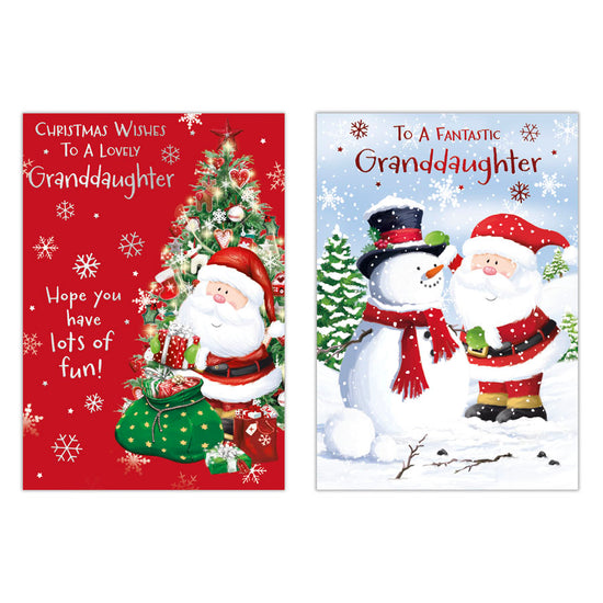 Poppyhill C50 Christmas Cards Granddaughter 12pk