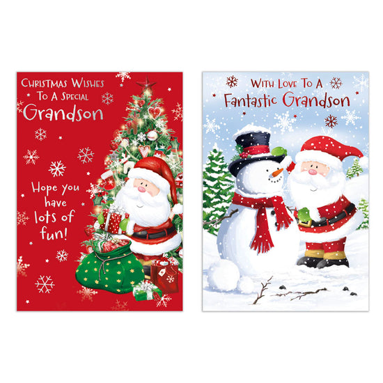 Poppyhill C50 Christmas Cards Grandson 12pk