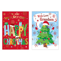 Poppyhill C50 Christmas Cards Grandson 12pk - Tiger Feet Ireland