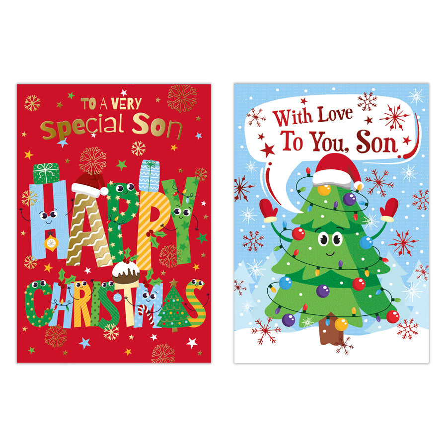 Poppyhill 12 Pack Cards C50 Christmas Son - Tiger Feet Ireland