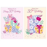 Poppyhill 12 Pack Cards C50 Birthday Age 30