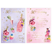 Poppyhill 12 Pack Cards C50 Birthday Age 30