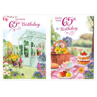 Poppyhill 12 Pack Cards C50 Birthday Age 65