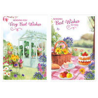 Poppyhill 12 Pack Cards C50 Best Wishes