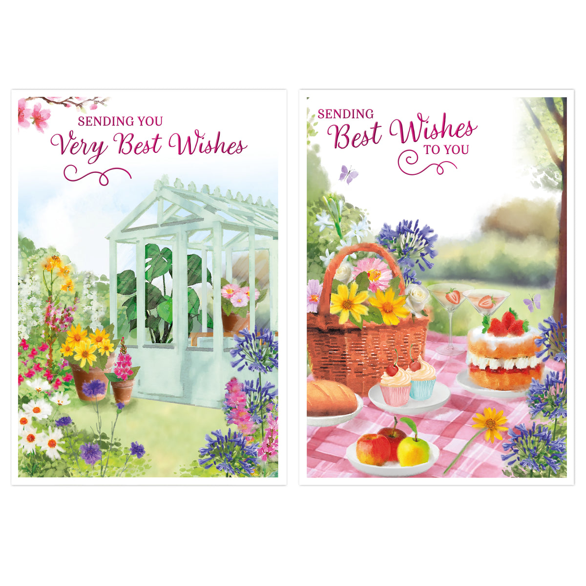 Poppyhill 12 Pack Cards C50 Best Wishes