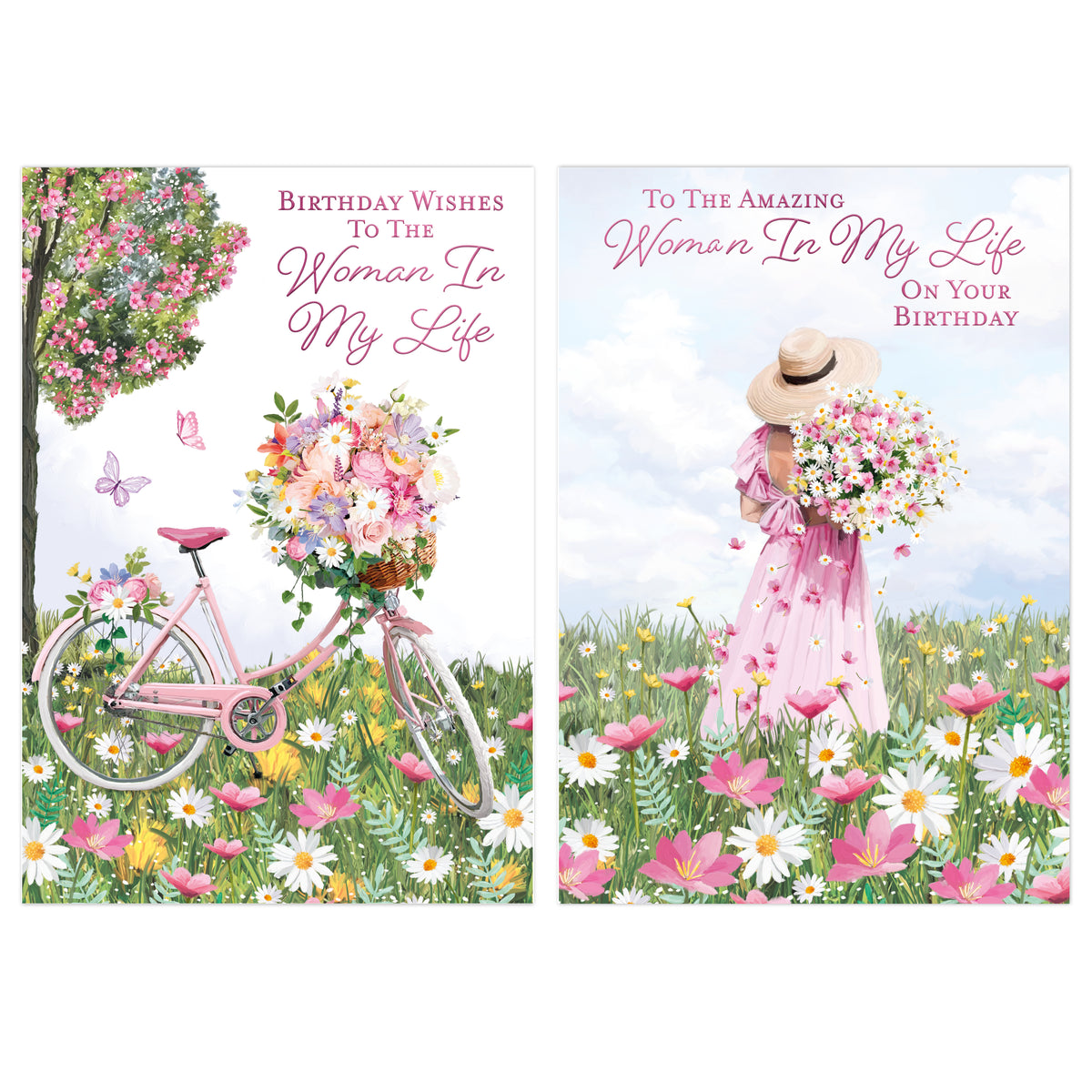 Poppyhill 12 Pack Cards Birthday Woman In My Life