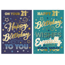 Poppyhill 12 Pack Cards C50 Birthday Age 21