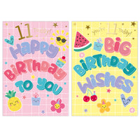 Poppyhill 12 Pack Cards C50 Birthday Age 11