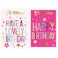 Poppyhill 12 Pack Cards C50 Birthday Age 14