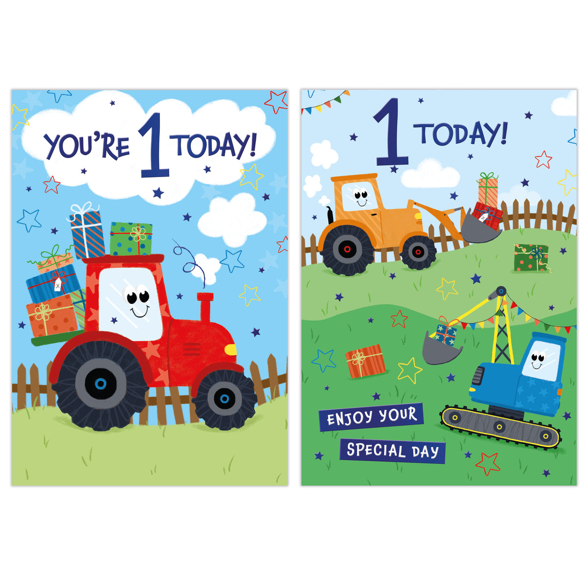 Poppyhill 12 Pack Cards C50 Birthday Age 1