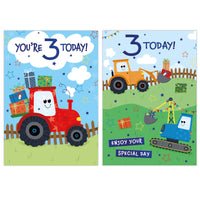 Poppyhill 12 Pack Cards C50 Birthday Age 3
