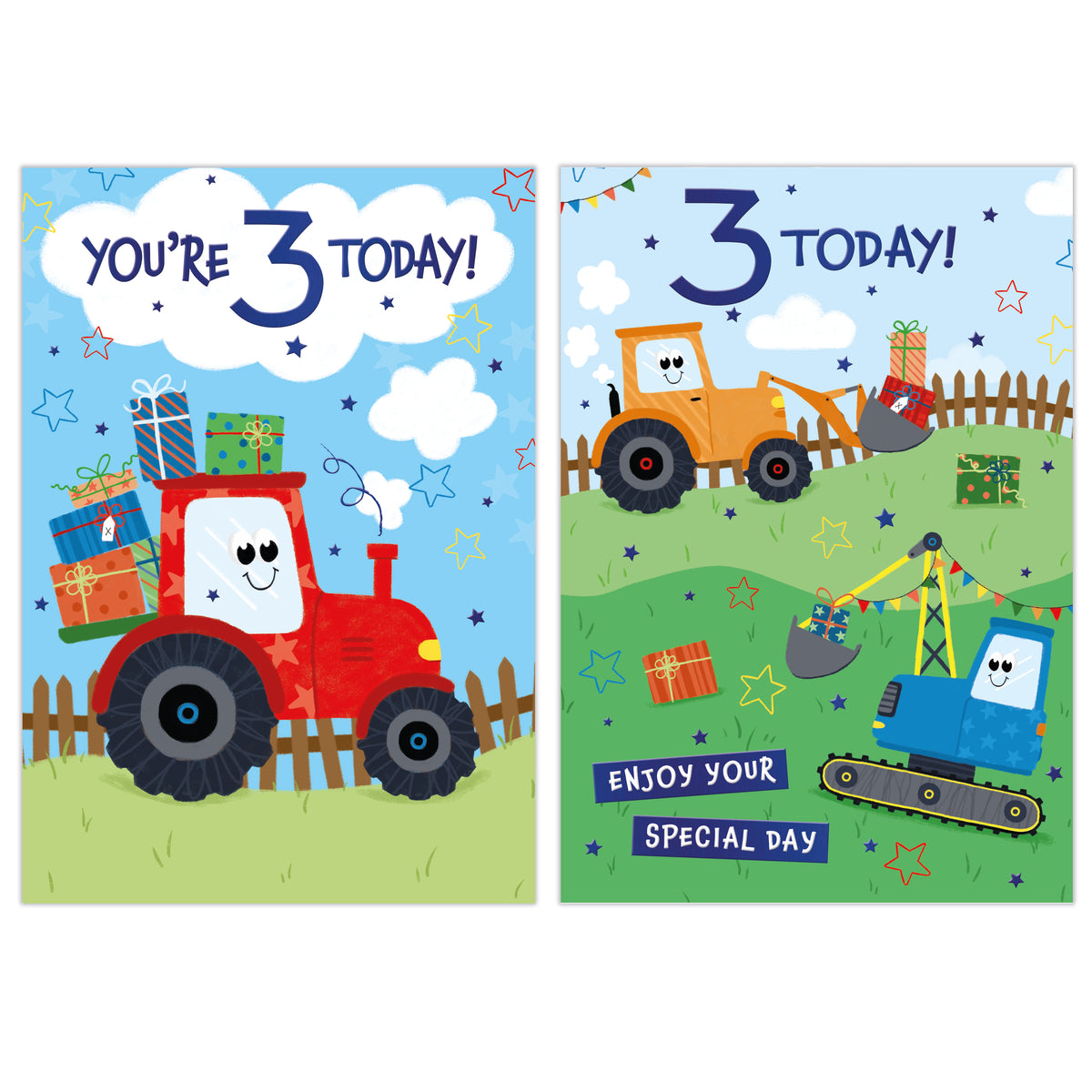Poppyhill 12 Pack Cards C50 Birthday Age 3