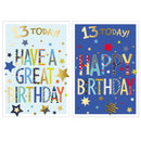 Poppyhill 12 Pack Cards C50 Birthday Age 13