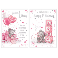 Poppyhill 12 Pack Cards C50 Birthday Age 1
