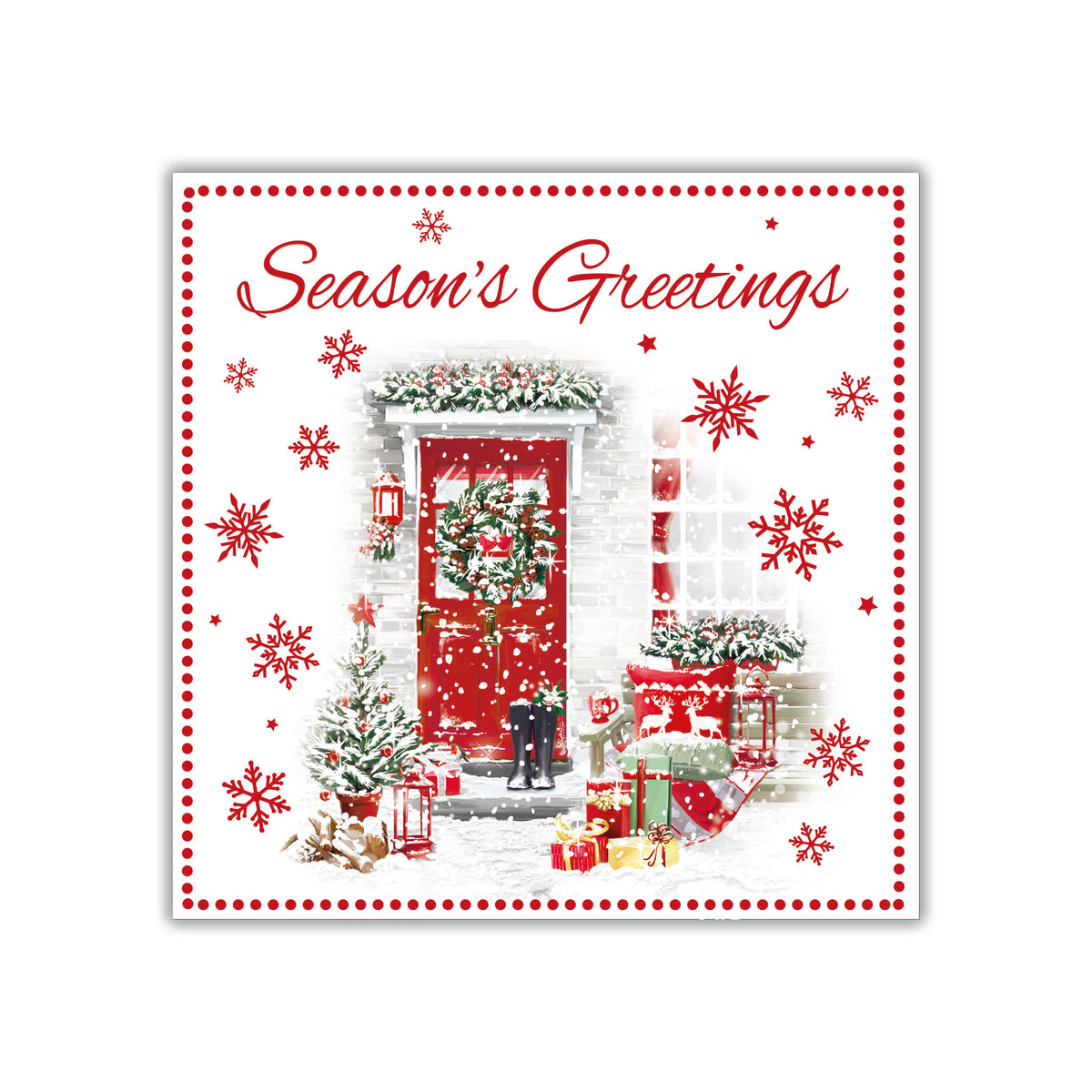 Tiger Feet Christmas Square Boxed Cards 40pk - Tiger Feet Ireland