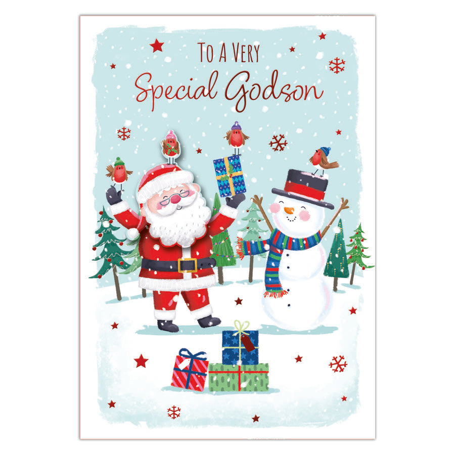 Prelude C50 Christmas Cards Godson 6pk - Tiger Feet Ireland
