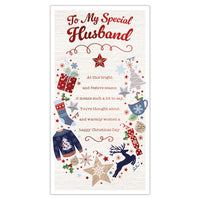 Prelude C55 Christmas Cards Husband 6pk - Tiger Feet Ireland