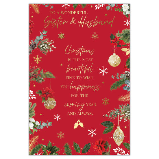 Prelude C75 Christmas Cards Sister & Husband 6pk