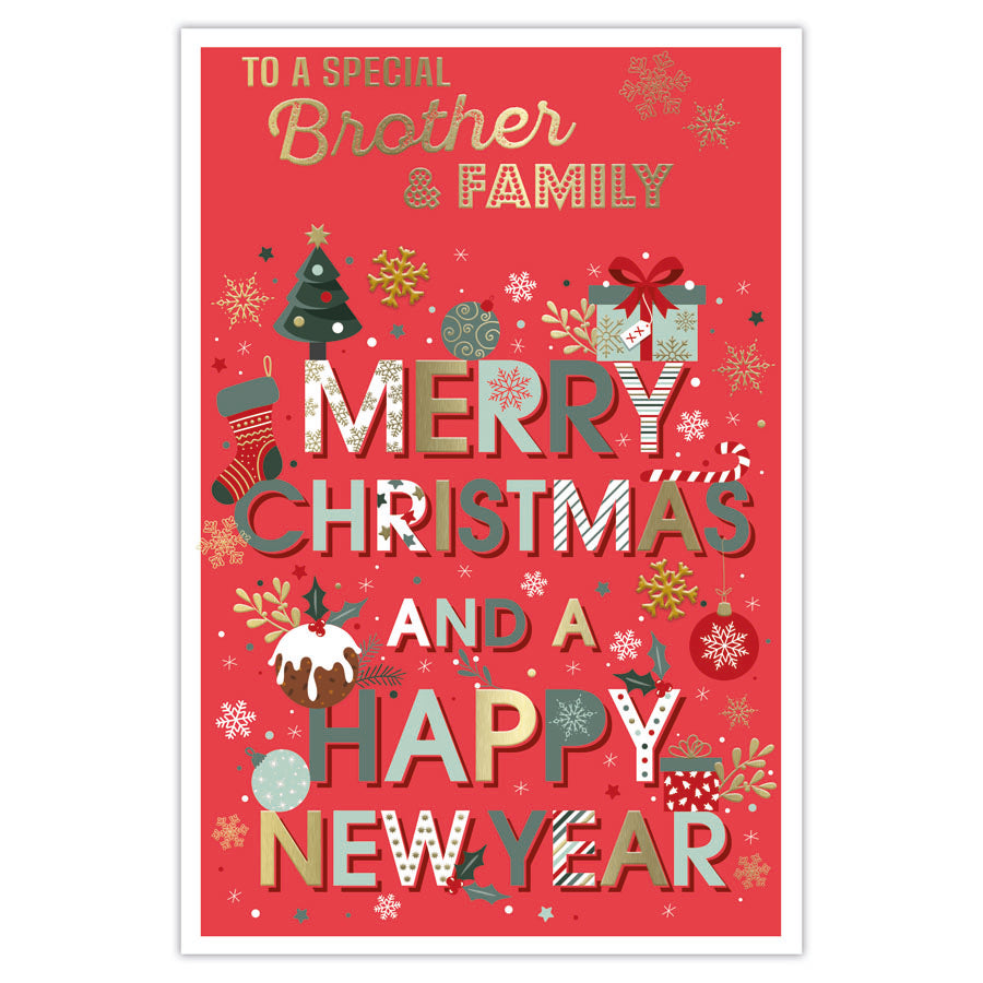 Prelude C75 Christmas Cards Brother & Family 6pk - Tiger Feet Ireland