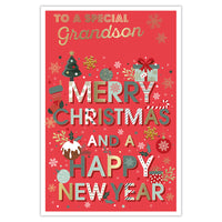 Prelude C75 Christmas Cards Grandson 6pk - Tiger Feet Ireland