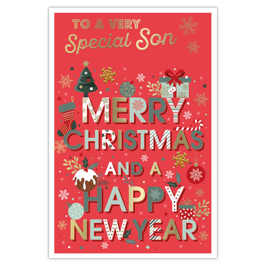 Prelude C75 Christmas Cards Son 6pk - Tiger Feet Ireland