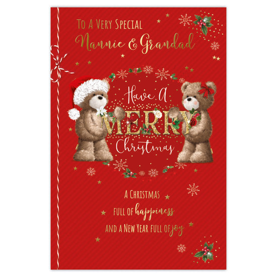 Prelude C75 Christmas Cards Nannie & Grandad 6pk