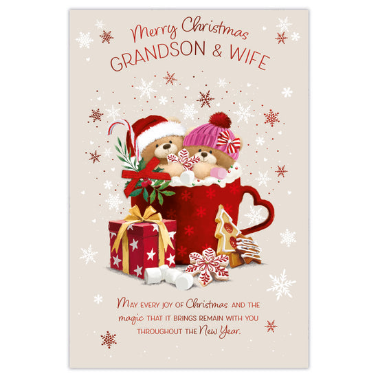 Prelude C75 Christmas Cards Grandson & Wife 6pk