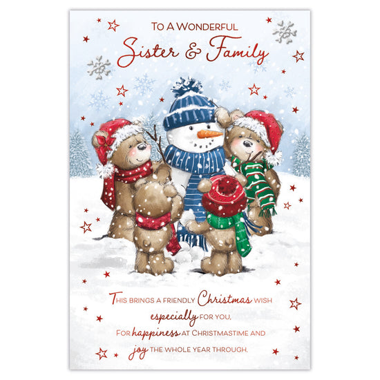 Prelude C75 Christmas Cards Sister & Family 6pk