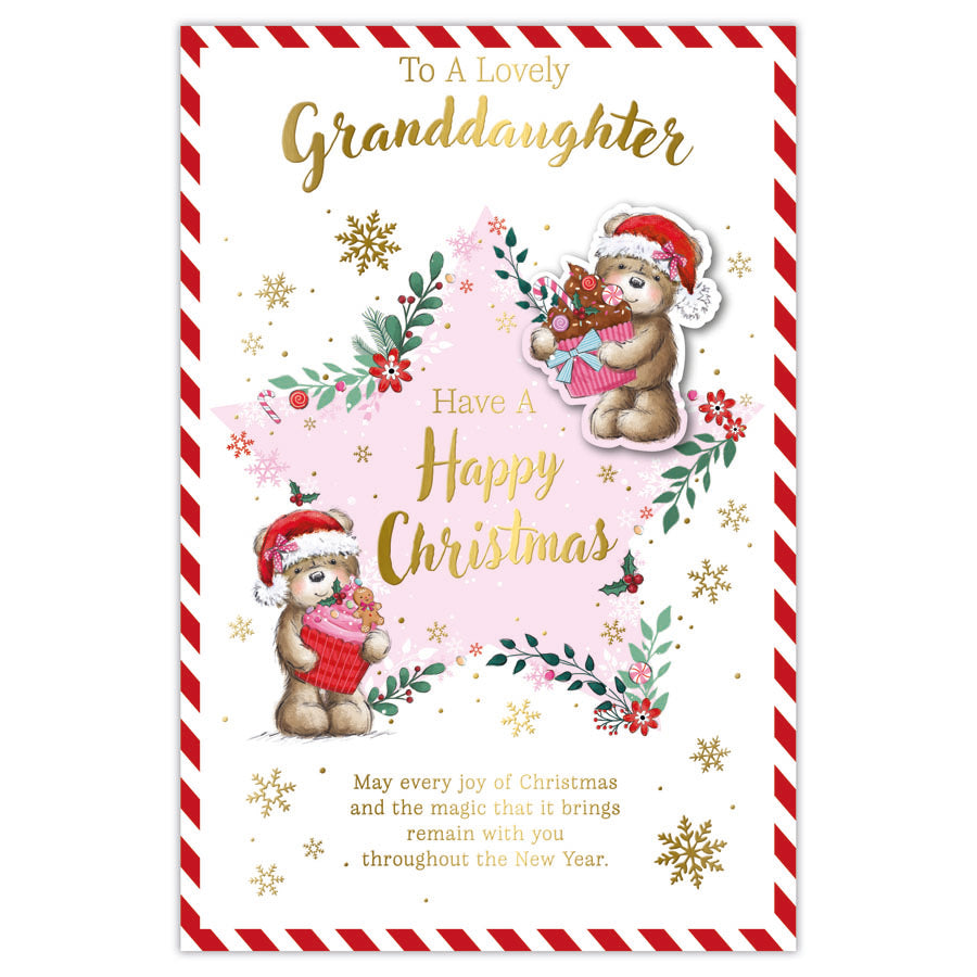 Prelude C75 Christmas Cards Granddaughter 6pk - Tiger Feet Ireland